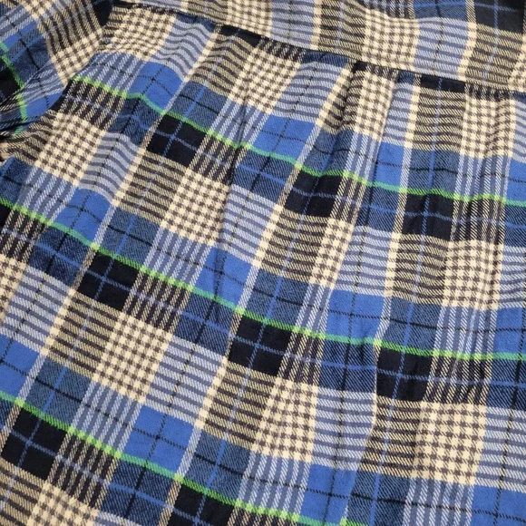 Aerie Womens Size M Blue‎ Plaid Button Front Flannel Cabincore Cozycore Campcore - Picture 9 of 9